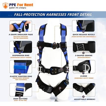 67.1 เข็มขัดนิรภัย รุ่น THOEDPRIX+ สายช่วยชีวิต 2 ตะขอ Lanyard