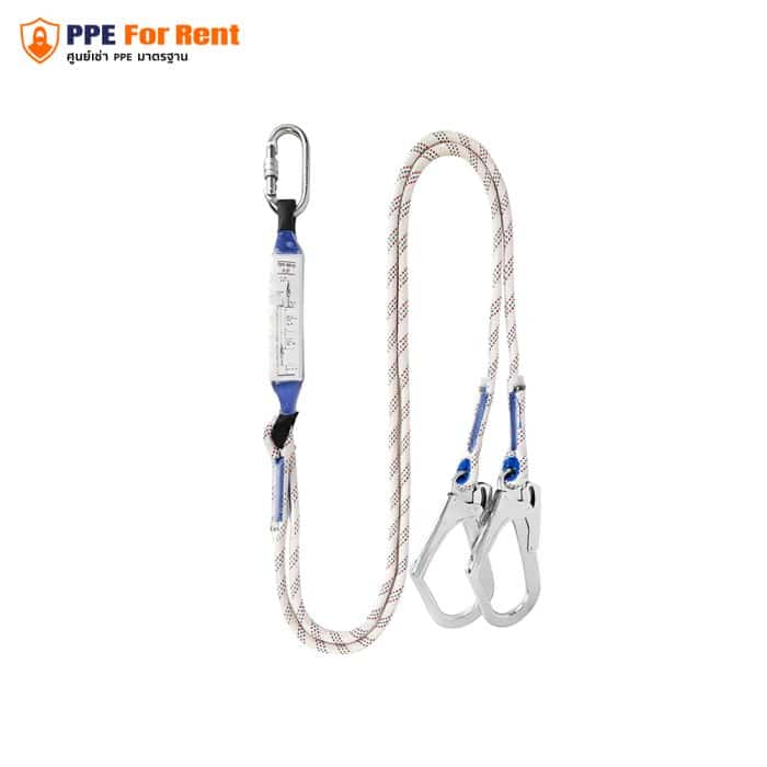 68.2 เข็มขัดนิรภัย รุ่น THOEDPRIX+ สายช่วยชีวิต 2 ตะขอ Lanyard เชือกขาว